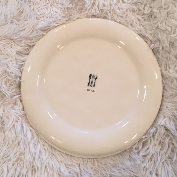 2pc Rae Dunn icon dinner plates "dine" - Picture 2 of 5